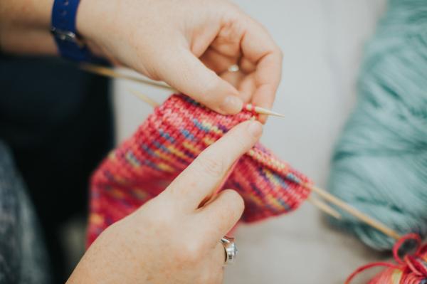 Image for event: In-Person Class: Let's Knit a Cherry Pie Scarf (3-Part)