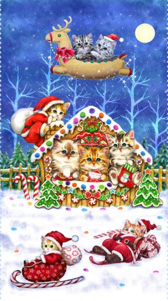 Image for event: Sewing: Holiday Kitten Quilt Panel (4 Part)