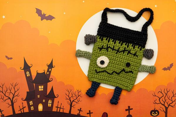 Image for event: In-Person: Let's Crochet Frankenstein Candy Pouches